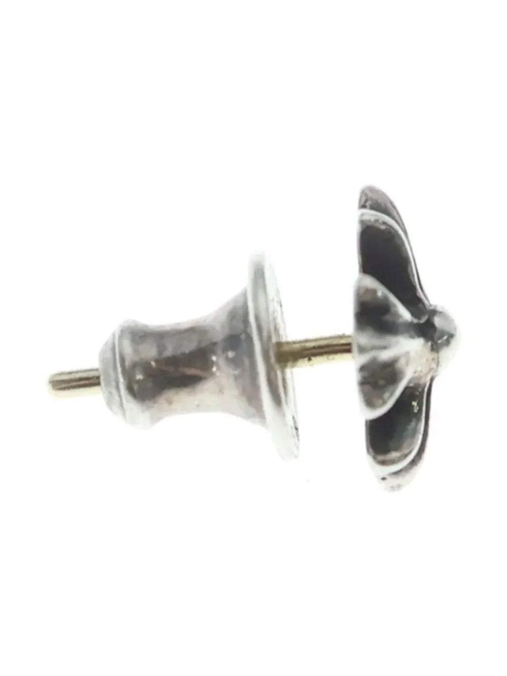 Chrome Hearts No2 CH Pls CH Plus Stud Earrings Silver